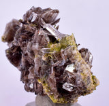 3.5cms AXINITE CRYSTALS PREHNITE Quartz Cluster Peru Mineral Specimen Collectors A604