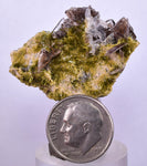 3.5cms AXINITE CRYSTALS PREHNITE Quartz Cluster Peru Mineral Specimen Collectors A604