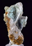 6.9cms SELENITE CRYSTALS CHRYSOCOLLA Lily Mine Peru Gypsum Mineral Specimen T464
