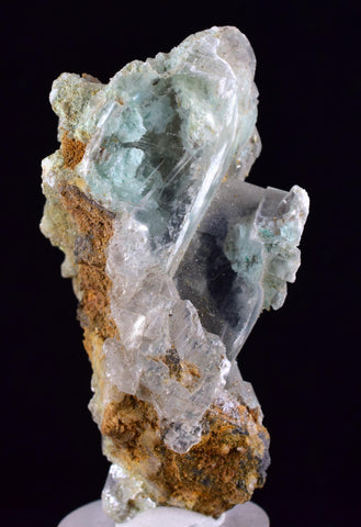 6.9cms SELENITE CRYSTALS CHRYSOCOLLA Lily Mine Peru Gypsum Mineral Specimen T464