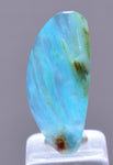 4carats BLUE OPAL CABOCHON Pendant Wire Wrap Caribean Turquoise Color Peru B101