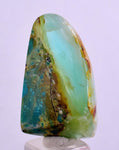 29.5carats BLUE OPAL TUMBLED Pendant Wire Wrap Caribean Turquoise Color Peru B102