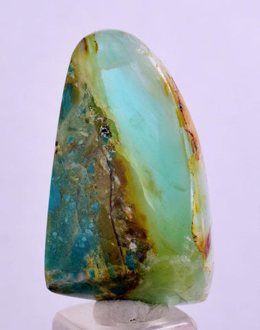 29.5carats BLUE OPAL TUMBLED Pendant Wire Wrap Caribean Turquoise Color Peru B102