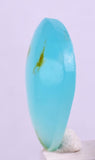 7carats BLUE OPAL CABOCHON Pendant Wire Wrap Caribean Turquoise Color Peru B107
