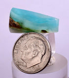 7carats BLUE OPAL CABOCHON Pendant Wire Wrap Caribean Turquoise Color Peru B108