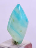 4carats BLUE OPAL CABOCHON Pendant Wire Wrap Caribean Turquoise Color Peru B109