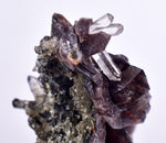4.8cms AXINITE QUARTZ CRYSTALS Epidote Cluster Prehnite Peru Mineral Specimen Collectors A613