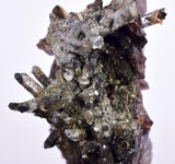 4.8cms AXINITE QUARTZ CRYSTALS Epidote Cluster Prehnite Peru Mineral Specimen Collectors A613