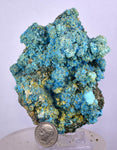 9cms CHALCANTHITE ROMERITE ALUNOGEN Natural Botryoidal Crystals Melanterite Pyrite New Find Peru Translucent Rare Stable For Display F453