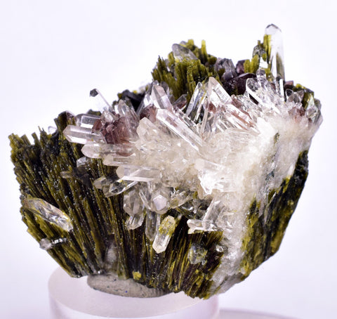 4.5cms AXINITE QUARTZ CRYSTALS Epidote Cluster Prehnite Peru Mineral Specimen Collectors A616