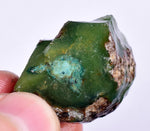21grs GEM SILICA CHRYSOCOLLA Emeraldine Lily Mine Peru Scenic Quartz Malachite Chalcedony Emerald Jade Color S126