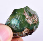21grs GEM SILICA CHRYSOCOLLA Emeraldine Lily Mine Peru Scenic Quartz Malachite Chalcedony Emerald Jade Color S126