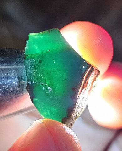 4.9grs GEM SILICA CHRYSOCOLLA Emeraldine Lily Mine Peru Scenic Quartz Malachite Chalcedony Emerald Jade Color S132