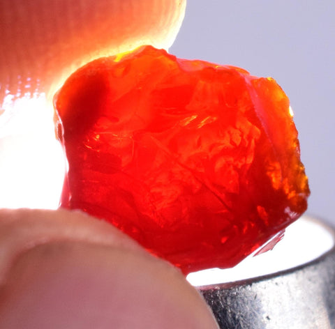 2.5cts OPAL MEXICAN ROUGH Red Cherry Yellow Facet Grade Jewelry  O789
