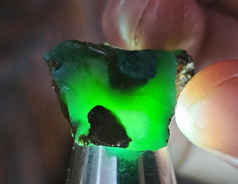 10grs GEM SILICA CHRYSOCOLLA Emeraldine Lily Mine Peru Scenic Quartz Malachite Chalcedony Emerald Jade Color S144