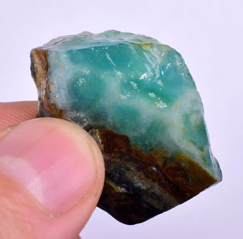 14grs GEM SILICA CHRYSOCOLLA Emeraldine Lily Mine Peru Scenic Quartz Malachite Chalcedony Emerald Jade Color S145