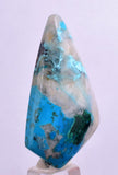 58carats BLUE CHRYSOCOLLA QUARTZ Malachite Peru Scenic Cabochon Pendant B100