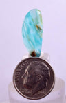 4carats BLUE OPAL CABOCHON Pendant Wire Wrap Caribean Turquoise Color Peru B101