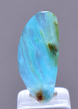 4carats BLUE OPAL CABOCHON Pendant Wire Wrap Caribean Turquoise Color Peru B101