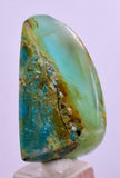 29.5carats BLUE OPAL TUMBLED Pendant Wire Wrap Caribean Turquoise Color Peru B102