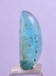 4carats BLUE OPAL CABOCHON Pendant Wire Wrap Caribean Turquoise Color Peru B105