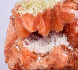 3.8cm RED ORANGE STILBITE Laumontite Crystals Peru Mineral Specimen F449