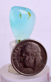 7carats BLUE OPAL CABOCHON Pendant Wire Wrap Caribean Turquoise Color Peru B107