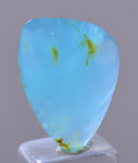 7carats BLUE OPAL CABOCHON Pendant Wire Wrap Caribean Turquoise Color Peru B107