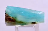 7carats BLUE OPAL CABOCHON Pendant Wire Wrap Caribean Turquoise Color Peru B108