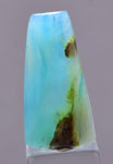 7carats BLUE OPAL CABOCHON Pendant Wire Wrap Caribean Turquoise Color Peru B108