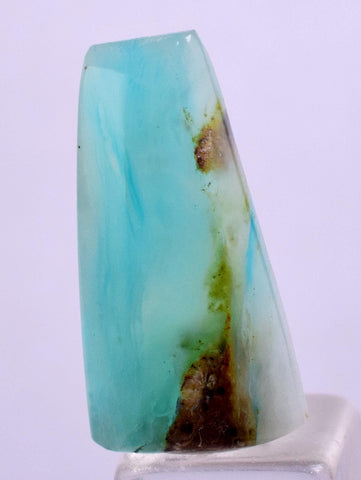7carats BLUE OPAL CABOCHON Pendant Wire Wrap Caribean Turquoise Color Peru B108