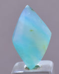 4carats BLUE OPAL CABOCHON Pendant Wire Wrap Caribean Turquoise Color Peru B109