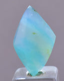 4carats BLUE OPAL CABOCHON Pendant Wire Wrap Caribean Turquoise Color Peru B109
