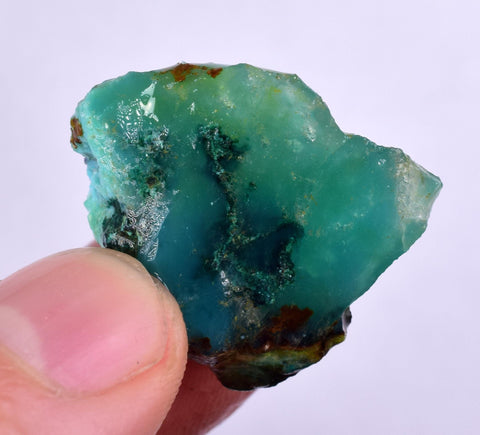 9.4grs GEM SILICA CHRYSOCOLLA Emeraldine Lily Mine Peru Scenic Quartz Malachite Chalcedony Emerald Jade Color S139