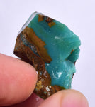 13.9grs GEM SILICA CHRYSOCOLLA Emeraldine Lily Mine Peru Scenic Quartz Malachite Chalcedony Emerald Jade Color S142