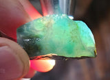 14grs GEM SILICA CHRYSOCOLLA Emeraldine Lily Mine Peru Scenic Quartz Malachite Chalcedony Emerald Jade Color S145