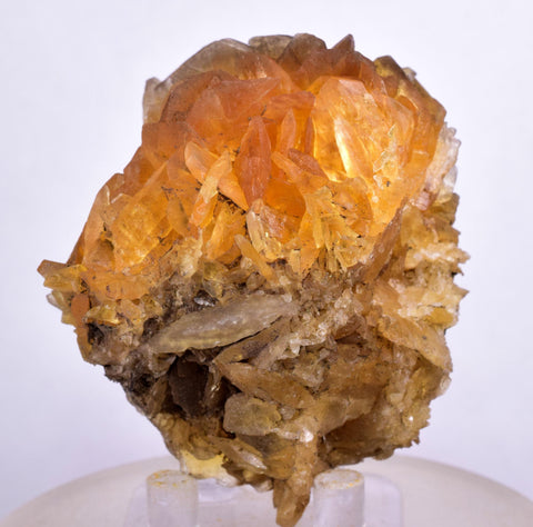 6.2cms GOLDEN SELENITE CRYSTALS Cluster Fish Tail Peru Yellow Gypsum Mineral Specimen T467