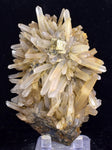 9cms  QUARTZ PYRITE CRYSTALS Galena Mineral Specimen Peru Q387