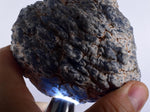 8cms GEM BLUE ANHYDRITE Nodule Bptryidal Crystals Peru Specimen C39