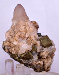 5.9cms  QUARTZ PYRITE CRYSTALS Chalcopirite Calcite Mineral Specimen Peru Q389