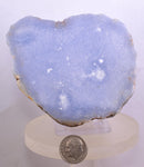 9.1cms GEM BLUE ANHYDRITE Nodule Bptryidal Crystals Peru Specimen C40