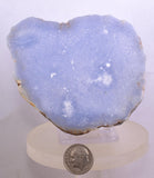9.1cms GEM BLUE ANHYDRITE Nodule Bptryidal Crystals Peru Specimen C40