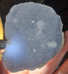 9.1cms GEM BLUE ANHYDRITE Nodule Bptryidal Crystals Peru Specimen C40
