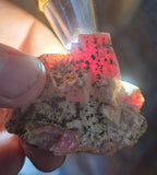 5cms RHODOCHROSITE CUBIC GOETHITE Peru Crystals Collector Mineral Specimen R762