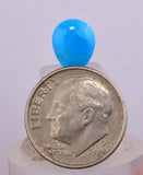 1.5carats GEM SILICA CHRYSOCOLLA Cabochon Lily Mine Peru Royal Blue Color Jewelry B110