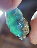 4.1grs GEM SILICA CHRYSOCOLLA Emeraldine Lily Mine Peru Scenic Quartz Malachite Chalcedony Emerald Jade Color S147
