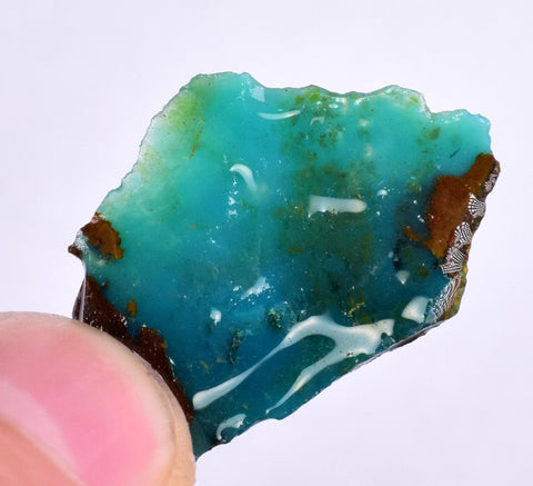 2.3grs GEM SILICA CHRYSOCOLLA Emeraldine Lily Mine Peru Scenic Quartz Malachite Chalcedony Emerald Jade Color S148