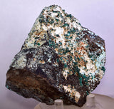 11cms DIOPTASE CRYSTALS QUARTZ Mineral Specimen Peru K94