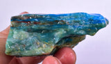 102grs BLUE OPAL ROUGH Peru Scenic Quality Jewelry Collector O803