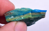 9grs BLUE OPAL ROUGH Peru Scenic Quality Jewelry Collector O807